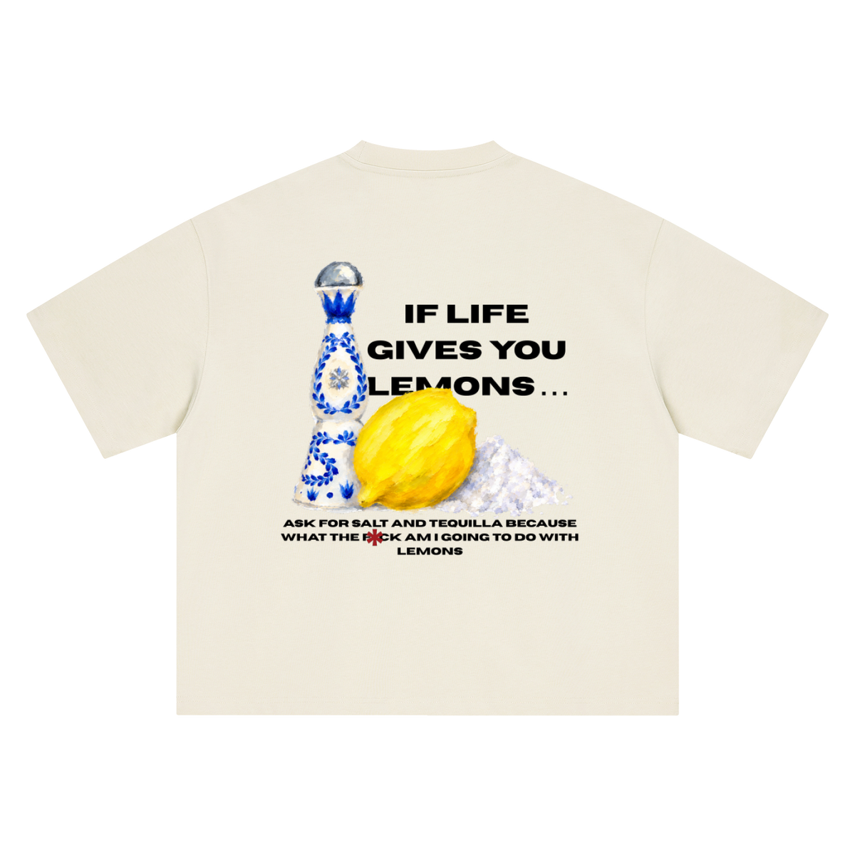 LEMONS T-SHIRT - APRICOT