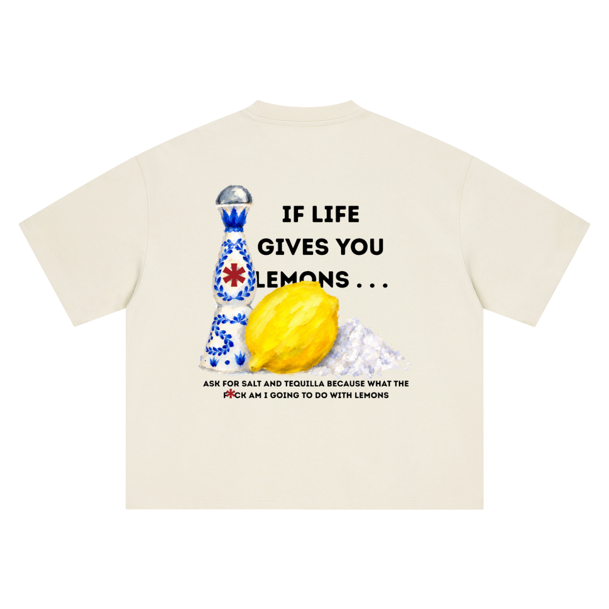 LEMONS T-SHIRT - APRICOT