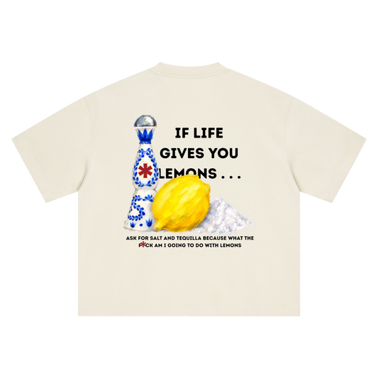 LEMONS T-SHIRT - APRICOT